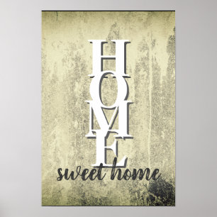 Póster poster afligido por una cita casera dulce