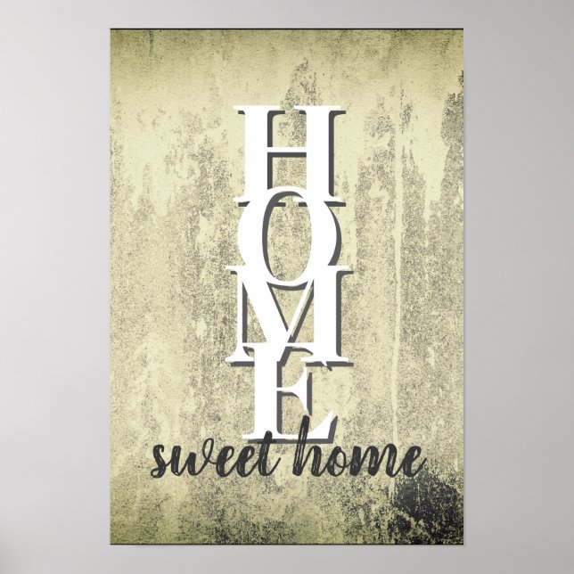 Póster poster afligido por una cita casera dulce (Frente)