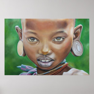 Póster Poster africano del chica