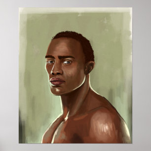 Póster Poster africano hermoso del hombre