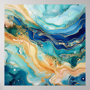 Póster Poster Agate de color de agua