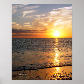 Póster Poster Agosto Sunset