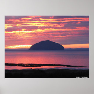 Póster Poster Ailsa Craig Sunset