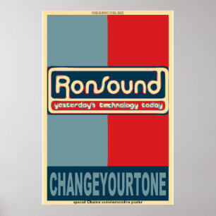 Póster Poster al estilo RonSound de Obama