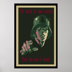 Póster Poster alemán de la protesta WW1