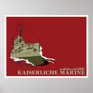 Póster Poster alemán de propaganda de la Primera Guerra M