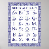 Poster alfabético griego