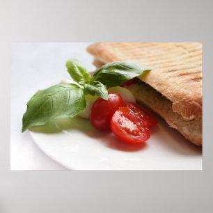Póster Poster alimenticio italiano saludable