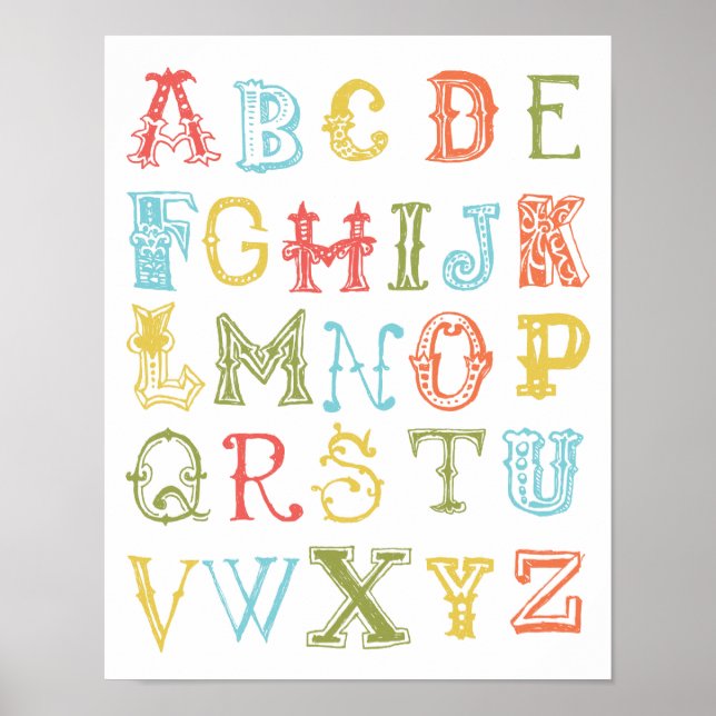 Póster Poster Alphabet (Frente)