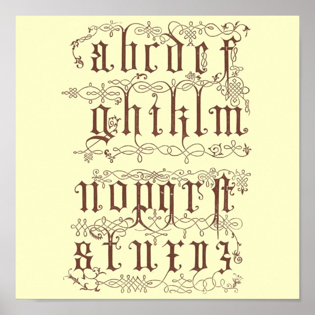 Póster Poster Alphabet (Frente)