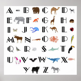 Póster Poster Alphabet Animal.