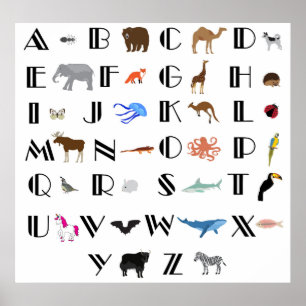 Póster Poster Alphabet Animal.