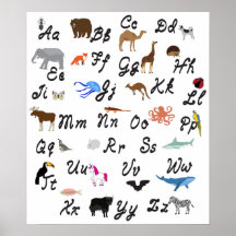 Poster Alphabet Animal.