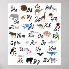 Póster Poster Alphabet Animal.