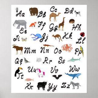 Póster Poster Alphabet Animal.