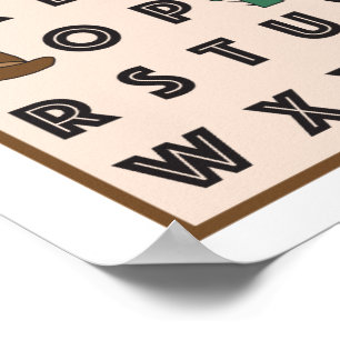 Póster Poster Alphabet Cowboy