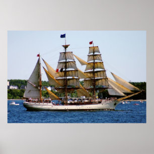 Póster Poster alto de la nave del Europa
