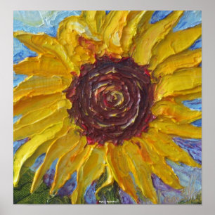 Póster Poster amarillo del Bello Artes del girasol