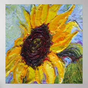 Póster Poster amarillo del Bello Artes del girasol
