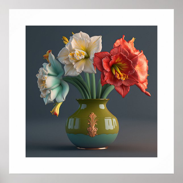 Póster Poster Amaryllis Flowers (Frente)
