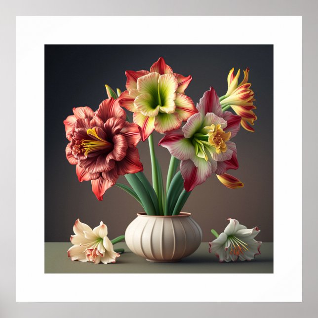 Póster Poster Amaryllis Flowers (Frente)