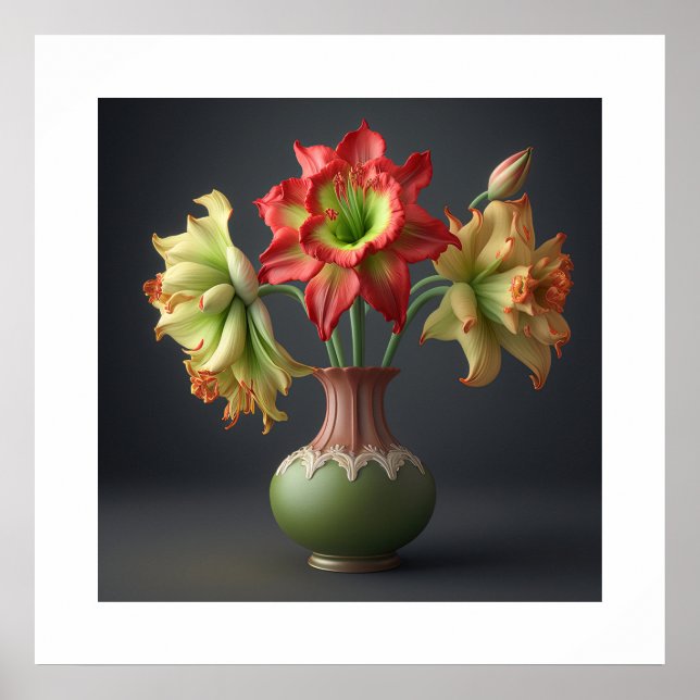 Póster Poster Amaryllis Flowers (Frente)