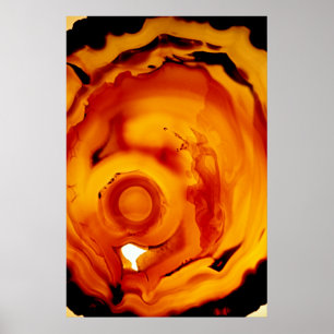 Póster Poster ambarino del mineral de la roca del fuego