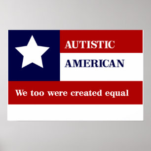 Póster Poster americano autístico igual