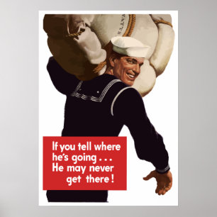 Póster Poster americano de la guerra del marinero