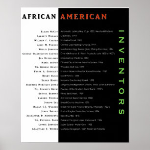Póster Poster americano negro II de los inventores