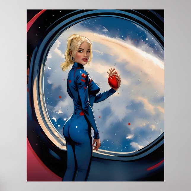 Póster Poster "Amor, a la luna y atrás" (Frente)