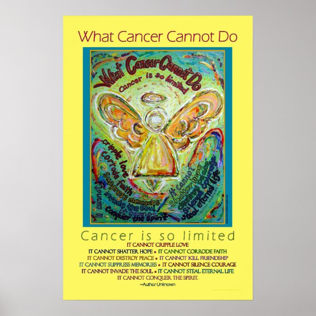 Póster Poster Ángel del Cáncer de Arcoiris (Frente)