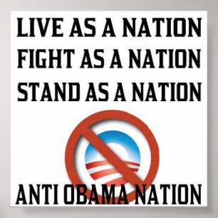 Póster Poster anti de la nación de Obama