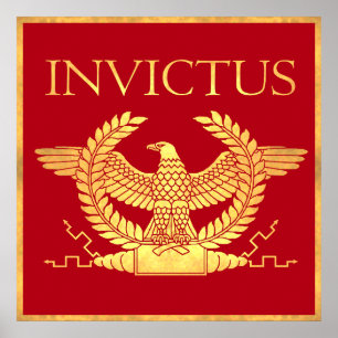 Póster Poster antiguo del oro de Invictus