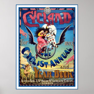 Póster Poster: Anuncio de la bicicleta del vintage -