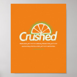 Póster Poster aplastado por naranja