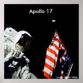 Póster Poster / Apolo 17 / Último Apolo aterrizando en la