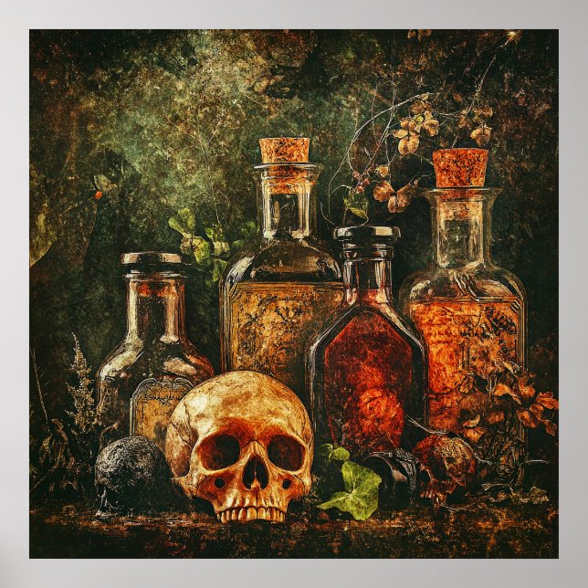 Póster Poster apoteórico de Halloween Vintage (Frente)