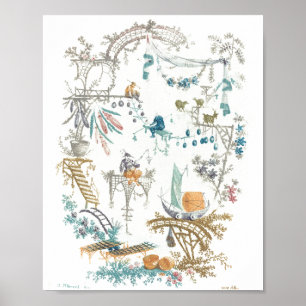 Póster Poster árabe chino