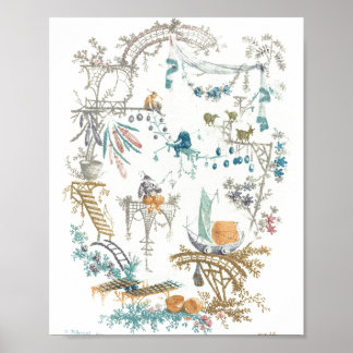 Póster Poster árabe chino