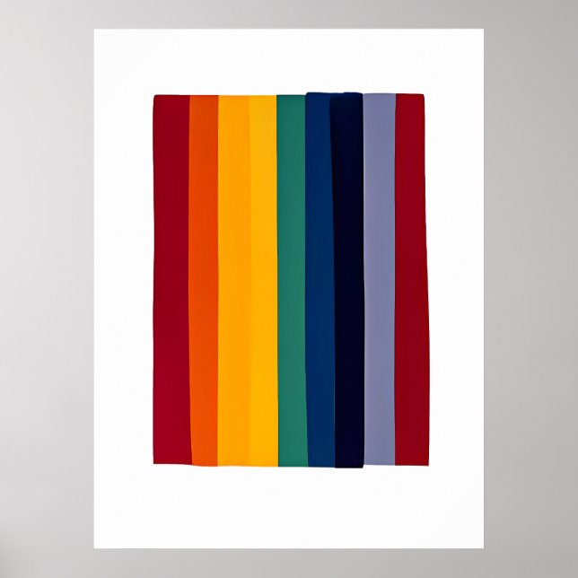 Póster Poster arco iris retro (Frente)