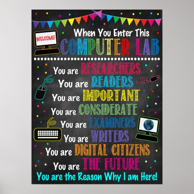 Póster Poster Arcoiris de Laboratorio Informático (Frente)