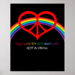 Póster Poster Arcoiris de Peace Love
