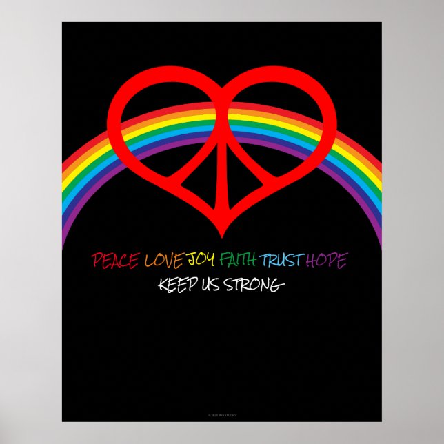 Póster Poster Arcoiris de Peace Love (Frente)