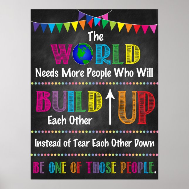 Póster Poster arcoiris inspirador (Frente)