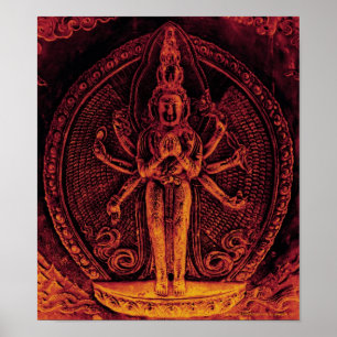 Póster poster armado de Avalokiteshvara en 1000