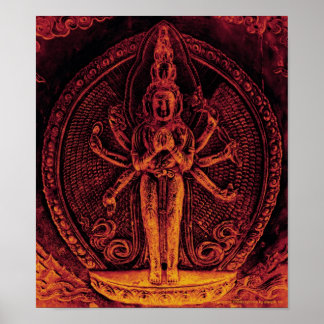 Póster poster armado de Avalokiteshvara en 1000