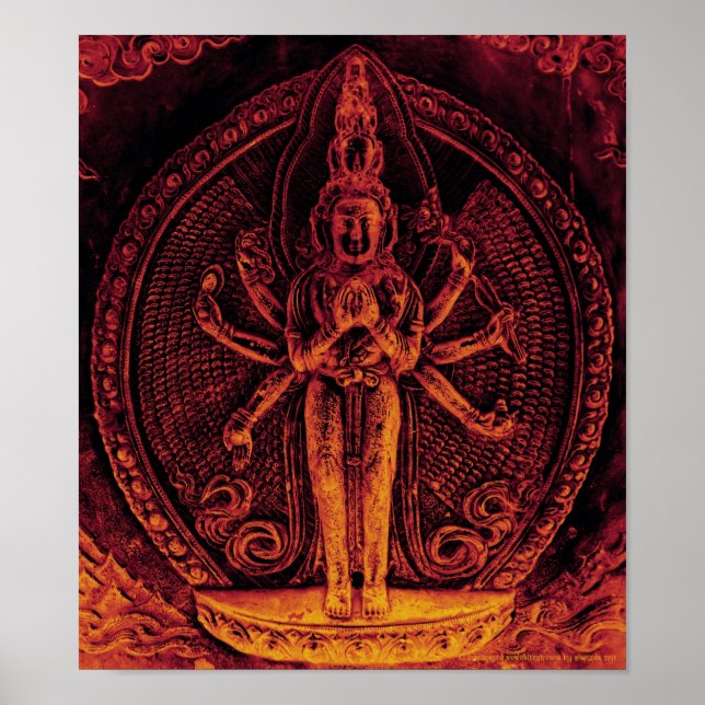 Póster poster armado de Avalokiteshvara en 1000 (Frente)