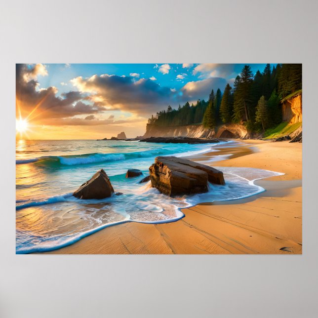 Póster Poster Art Beach Scene (Frente)