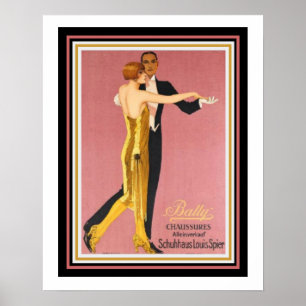Póster Poster Art Deco "Bally Chausantas" 16 x 20